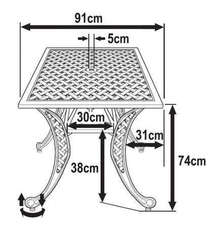 LUCY Tuintafel (4 personen)