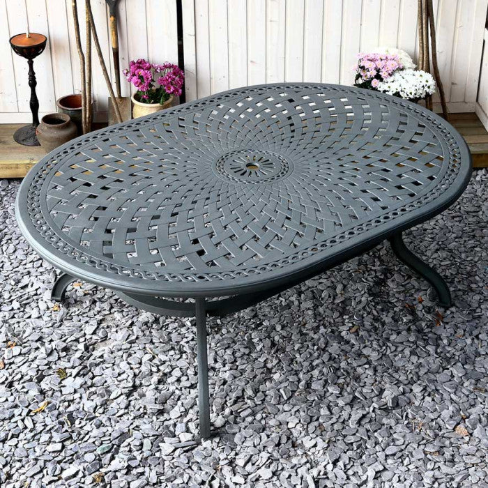 ROSEMARY 8 seater oval garden table