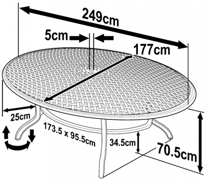 VICTORIA Tuintafel (10 personen)