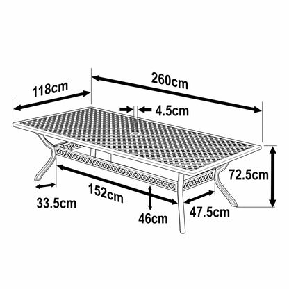 MADISON Tuintafel (10 personen)