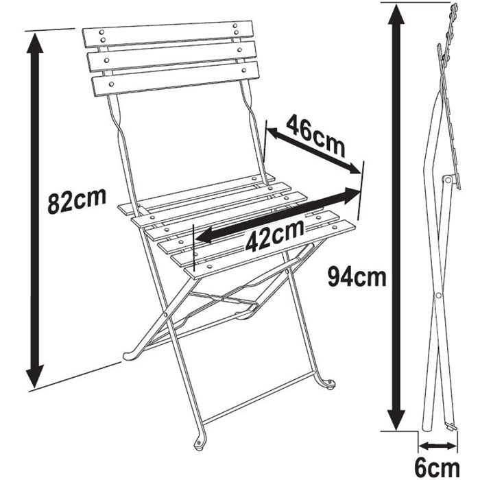 ALESSIA Bistroset (Tafel en 2 stoelen) 