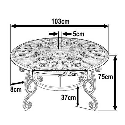 FLORA Tuintafel (4 personen)