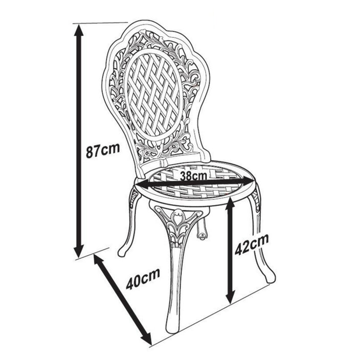 IVY Bistroset (Tafel en 2 stoelen)