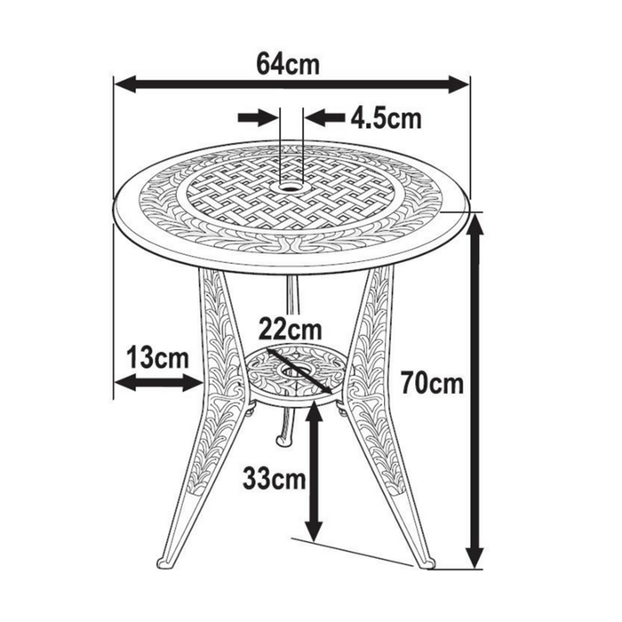 Ivy Tuintafel Only