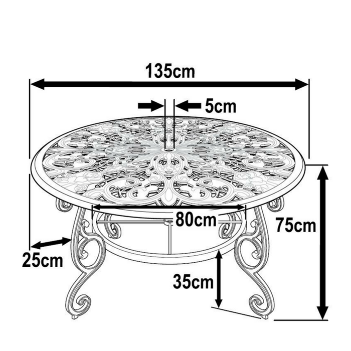 JOYCE Tuintafel (6 personen)