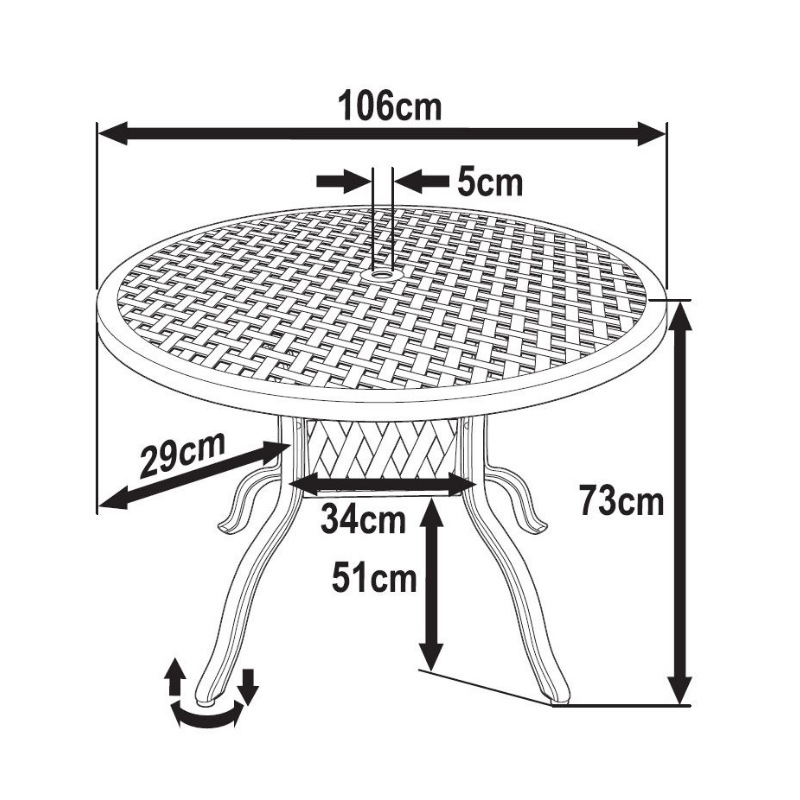 LISA Tuintafel (4 personen)