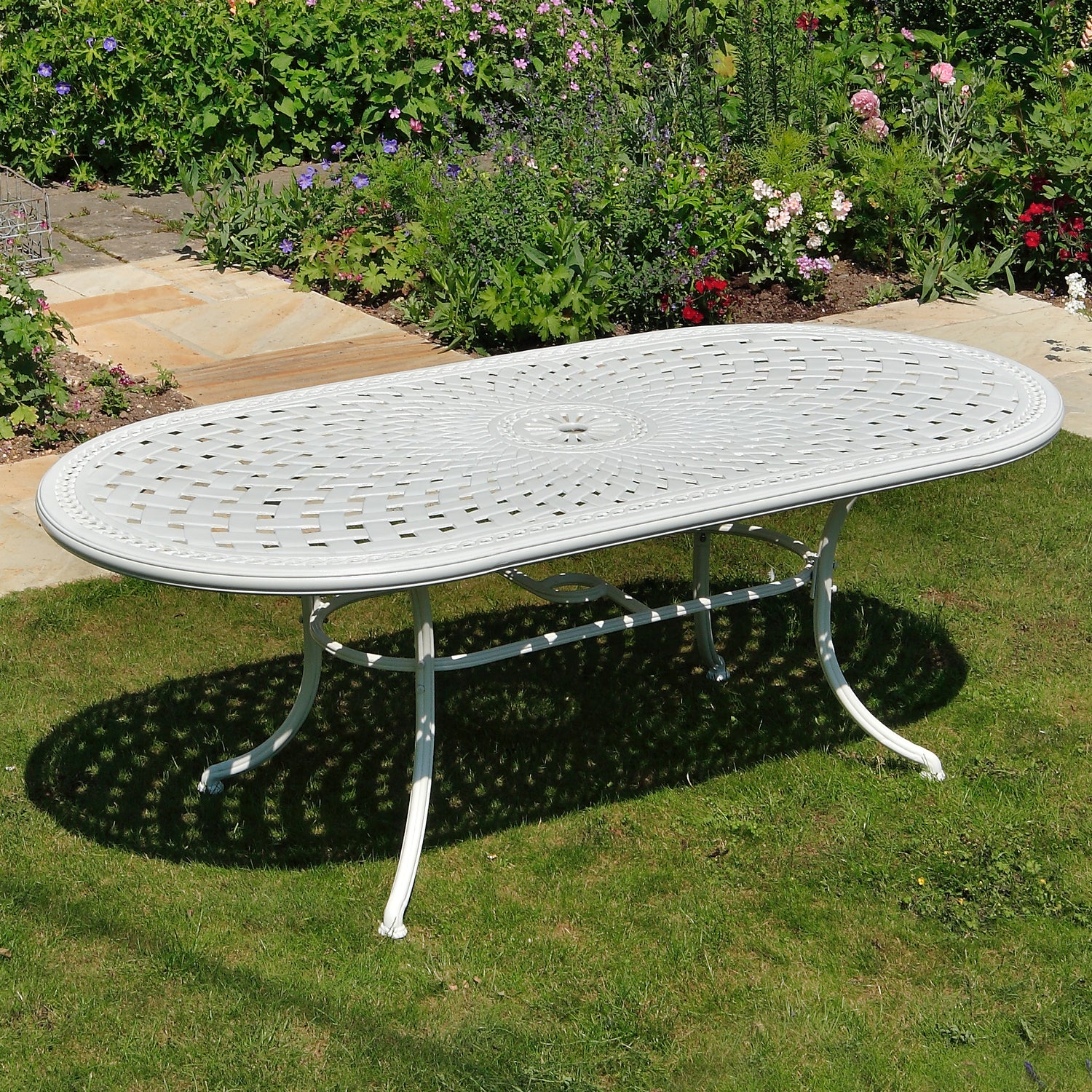 CATHERINE 210x105cm Ovaale Tuintafel van Aluminium