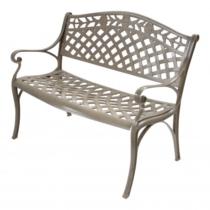 Rose aluminium two seater Bench